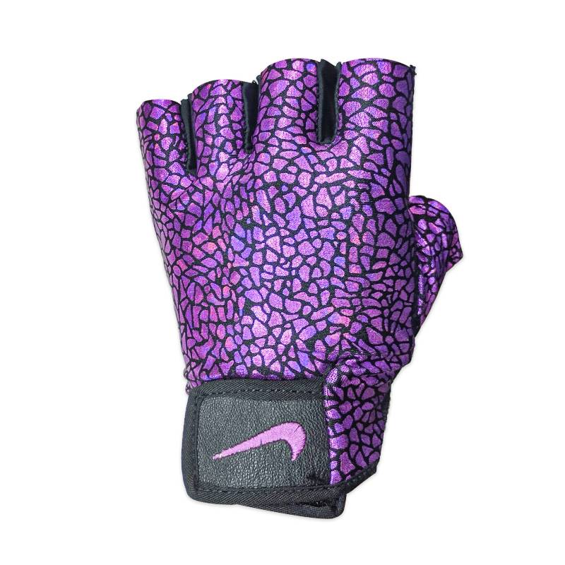 BIONIC Guantes de fitness de dedo completo para mujer, gris/morado (par)