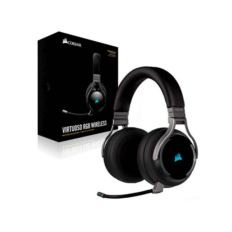 Auricular Headset Corsair Virtuoso RGB Wireless Stereo Gamer Blanco -  CA-9011186-NA