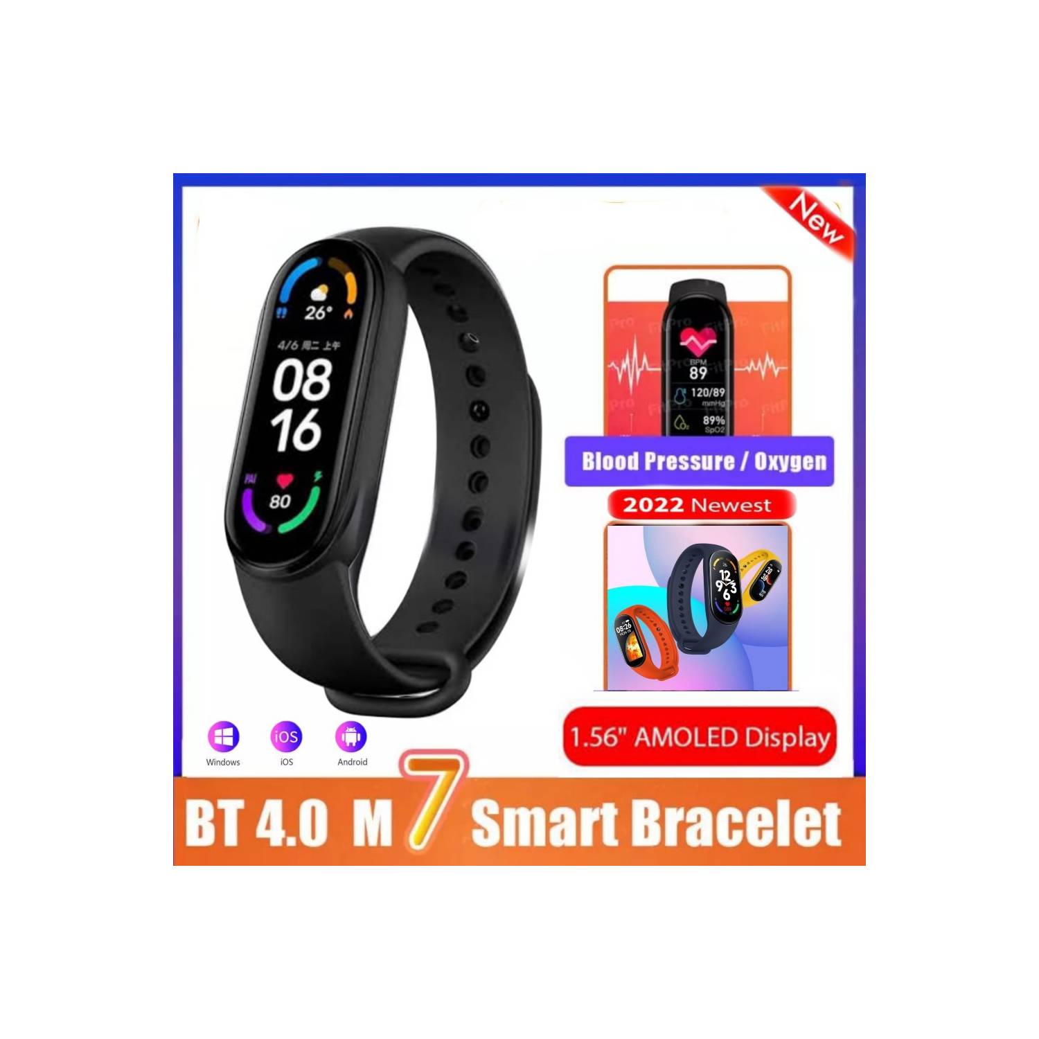 Reloj Inteligente Smartwatch Suono M7 Pulsera Negro