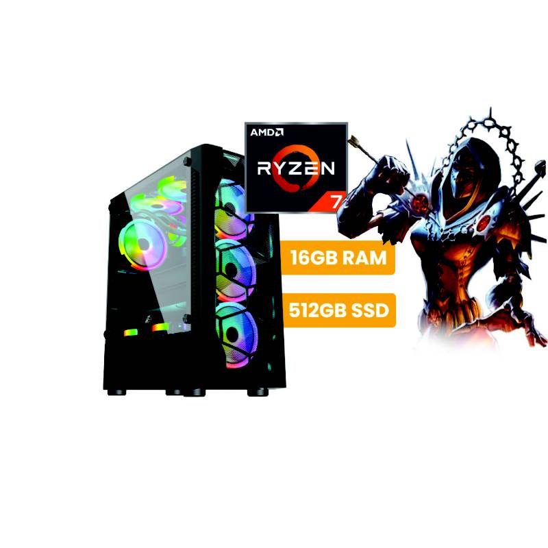 AMD - CPU AMD RYZEN 7 5700G, RAM 16GB, DISCO SSD 500GB