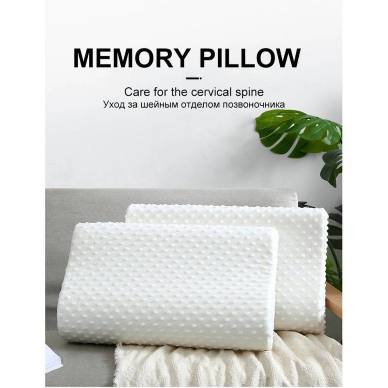 OEM - Almohada viscoelastica memory pillow con funda par de almohadas