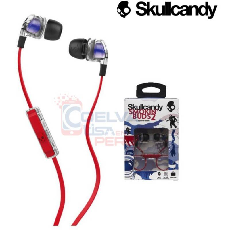 Aud fonos Skullcandy Smokin Buds 2 Pure Bass Supreme Rojo