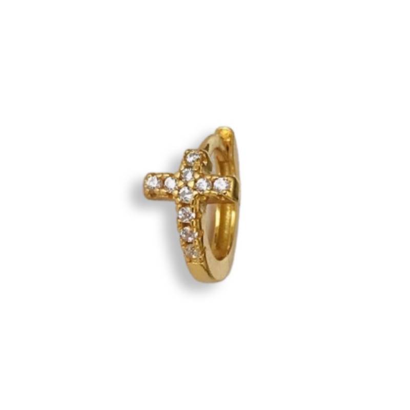 GENERICO - Aretes de plata 925 bañado en oro 18k_huggie earrings