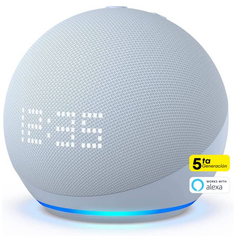 AMAZON - Amazon Alexa Echo Dot Con Reloj 5 Generación Smart Hub Parlante Azul