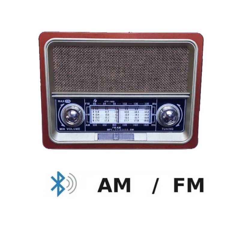 Radio Portatil AM FM Retro Vintage Parlante Bluetooth Mp3 Recargable  GENERICO