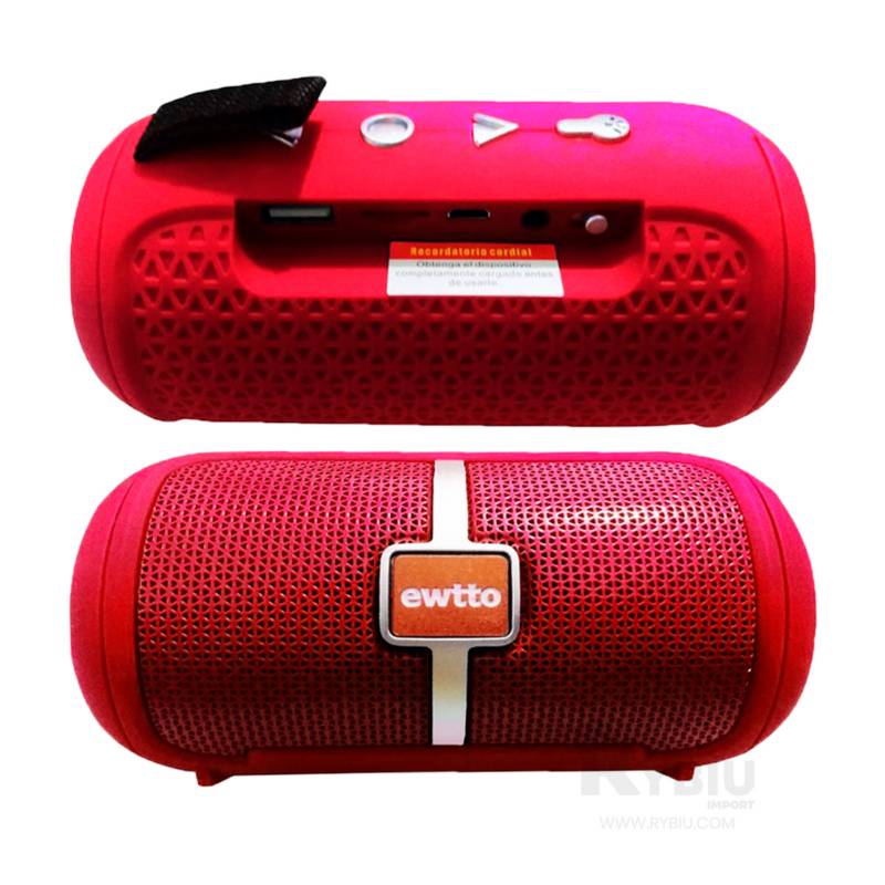 Altavoz Portátil Bluetooth Oval Rojo > Altavoces > Electro Hogar