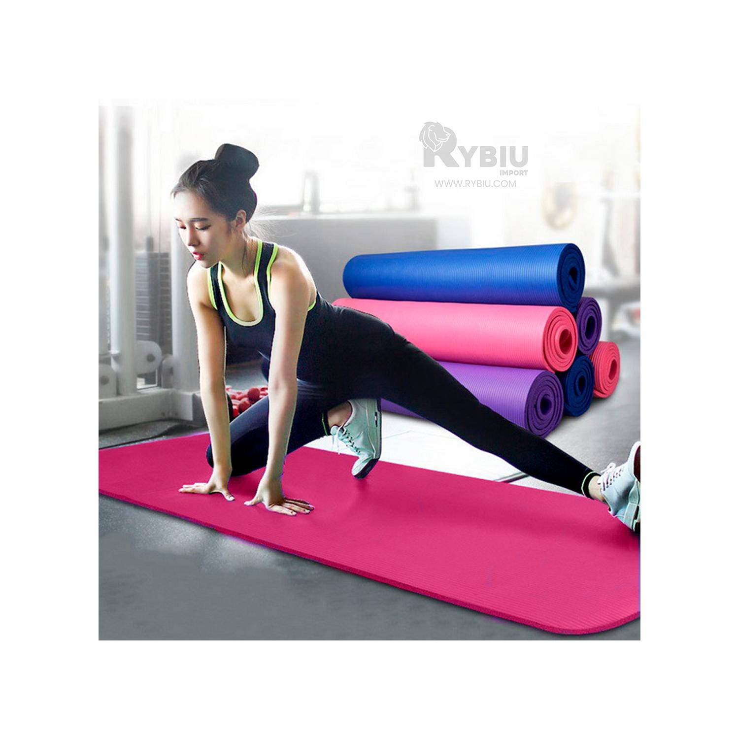 Mat De Yoga Pilates Y Ejercicios 61x173 Cm Con Diseño 6mm GENERICO