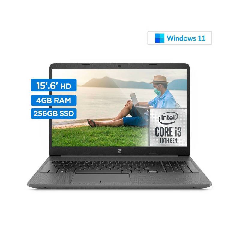 Laptop Hp 15 Dw1085la Core I3 156 Ram 4gb Ssd 256gb Windows 11 Gris Hp 4368