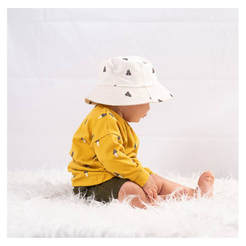 INCAHUGS - Gorro Bucket UV para bebés niña niño de 6 meses a 2 años Honguitos