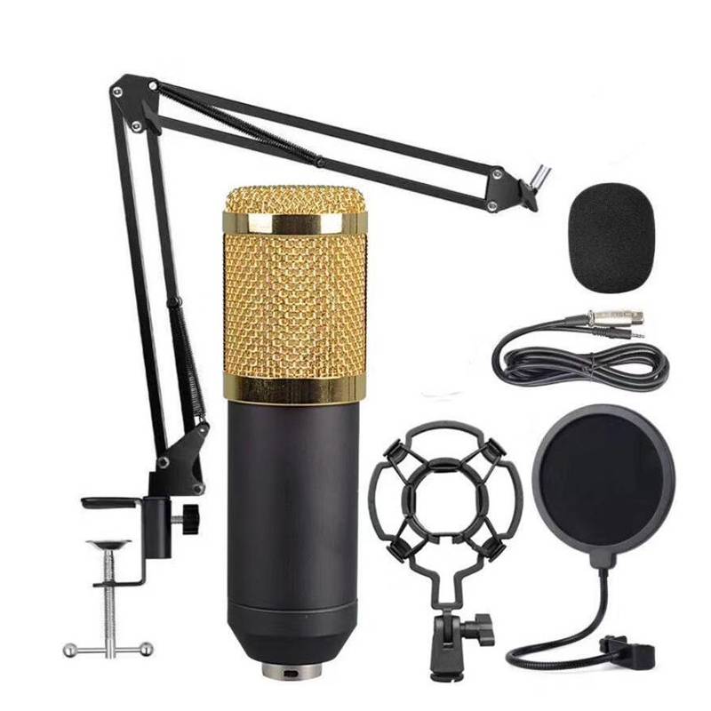 Microfono Condensador Con Brazo Para Pc Streaming Cardioide Anti Pop Con  Tripode Noga Mic-St800