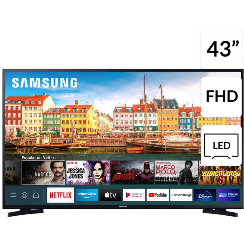 SAMSUNG - Televisor led smart tv full hd 43? samsung un43t5202agxpe