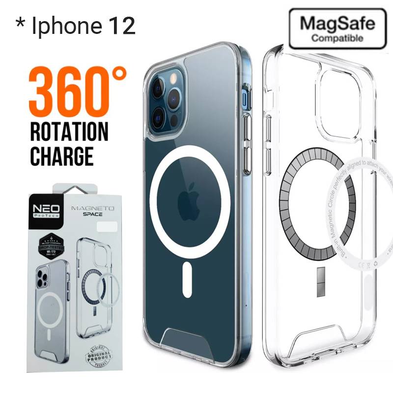 Funda magnética delgada transparente para iPhone 12 Pro Max Magsafe [no  amarillear] [compatible con MagSafe] [imanes fuertes número 1] JUESHITUO