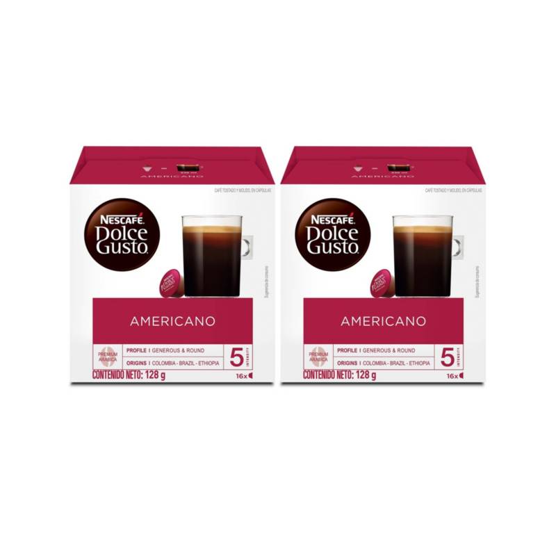 NESCAFE DOLCE GUSTO - Capsula de café Americano 16 Capsulas (X2)