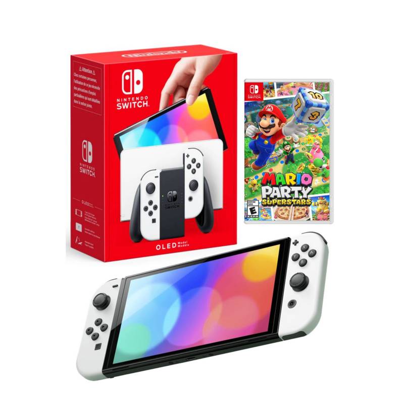 NINTENDO - Consola Nintendo Switch Oled Blanca  Mario Party Superstars