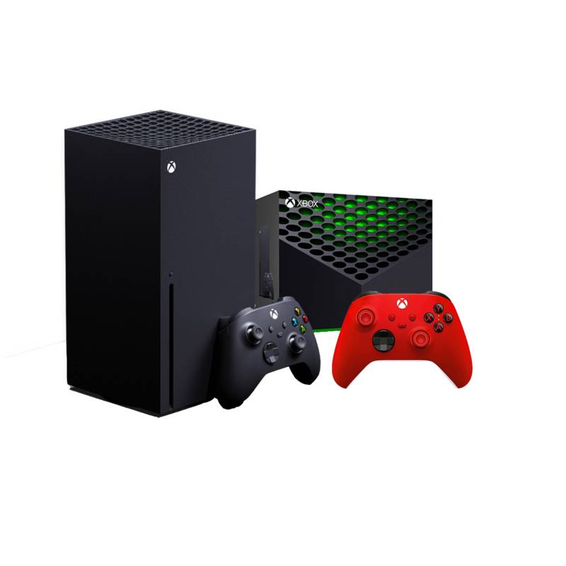 MICROSOFT - Consola Xbox Serie X Negro 1TB SSD 4K  Control Xbox Wireless - Rojo