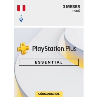 Playstation plus essential 3 meses perú ps5 ps4 membresía ps digital SONY
