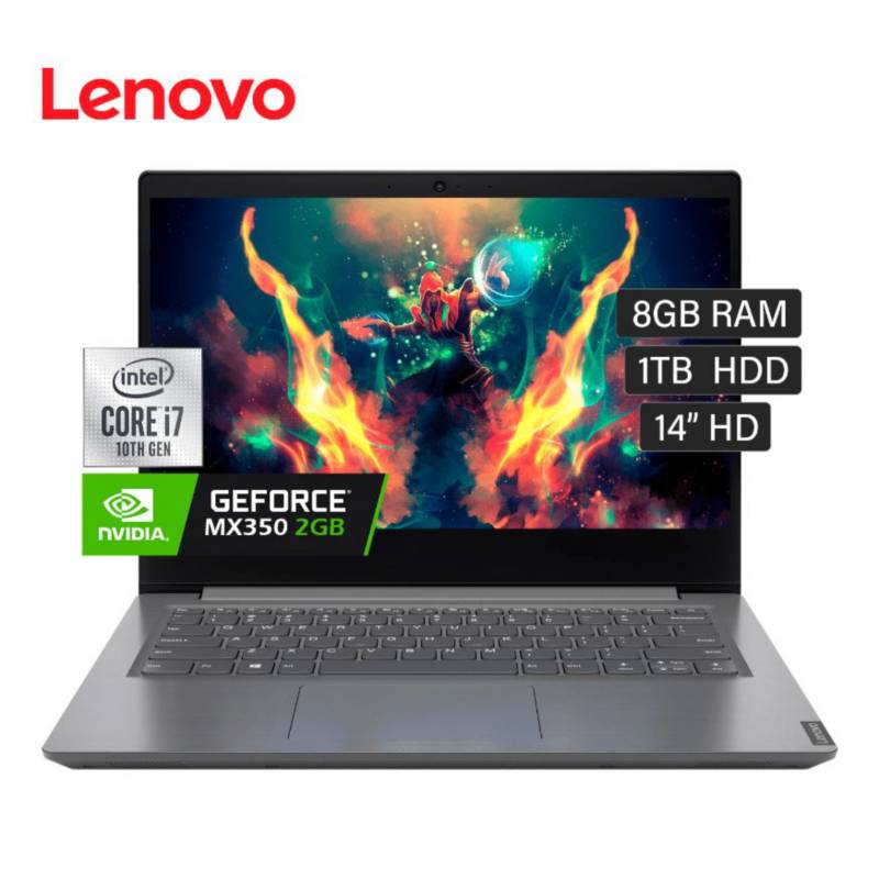 LENOVO - Laptop LENOVO Intel Core i7 10a Gen i7-10TH 8GB RAM 1TB HDD NVIDIA GeForce MX350