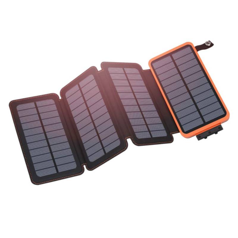 Cargador solar de 25000 mAh, banco de energía portátil para exteriores  GENERICO
