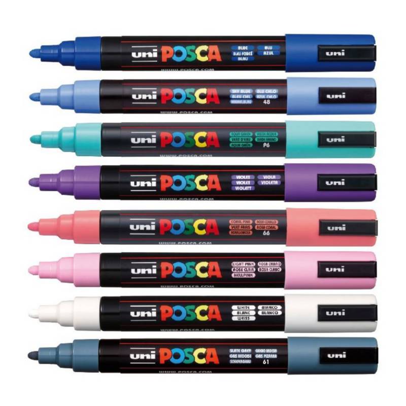 Marcadores Posca PC-5M x 8 Colores Frio