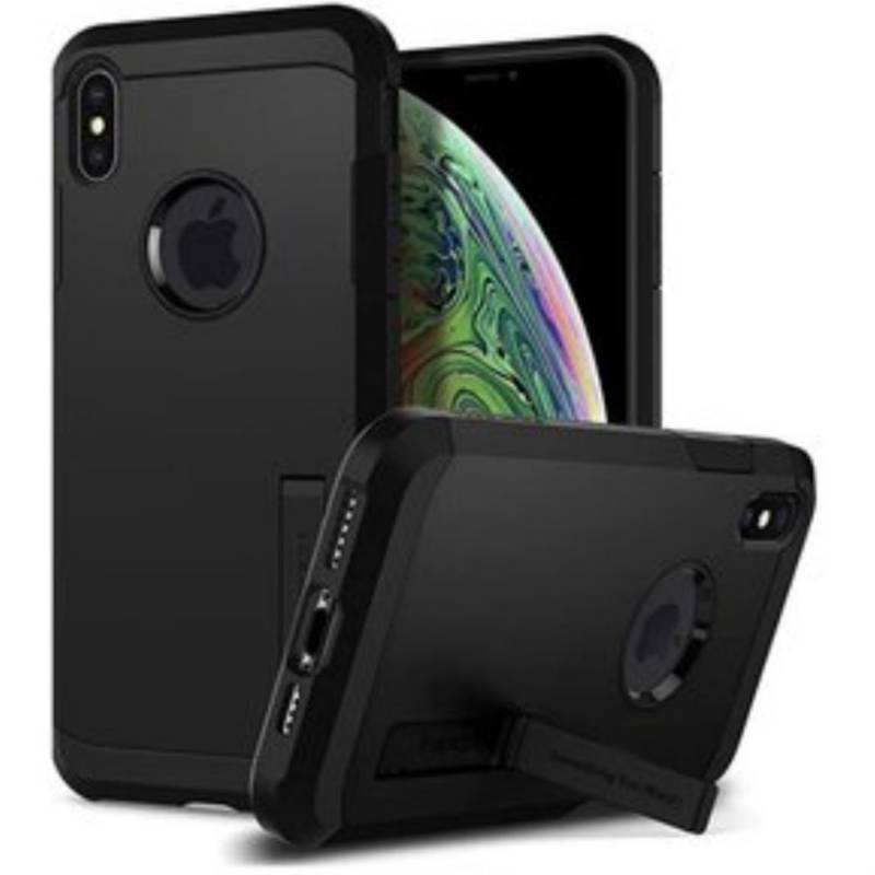 GENERICO - Case para Iphone  XS MAX Negro con Plateado