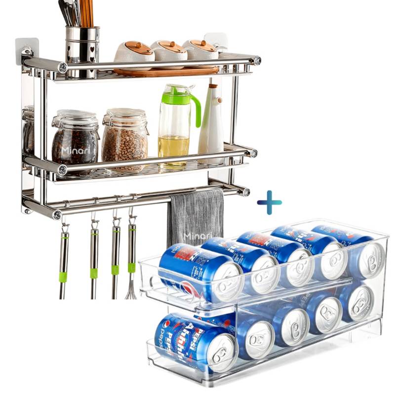 FIFO Organizador/dispensador para almacenar alimentos enlatados para  cocina, alacena, gabinete o despensa, giratorio hasta 54 latas, fabricado  en EE.