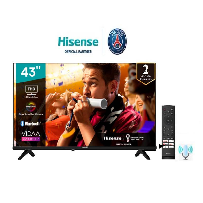 Televisor Hisense 32 | Smart TV | VIDAA | 32A4HV | 1 Año De Garantia |  Negro