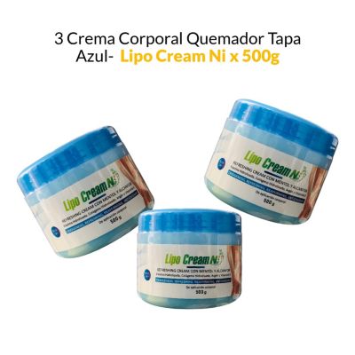 3 Cremas Reductoras para Abdomen Lipo Cream Tapa Verde. GENERICO