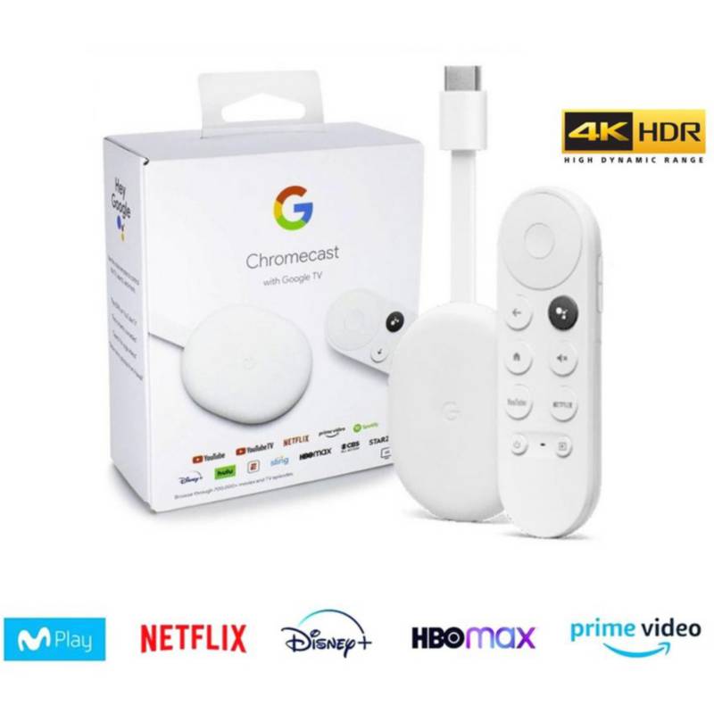 Google Chromecast 4K Google TV 4ta Gn Adaptador Convertidor Smart TV GOOGLE
