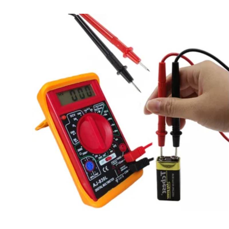 GENERICO - multimetro digital de bolsillo luz Led amperimetro voltimetro AC-DC