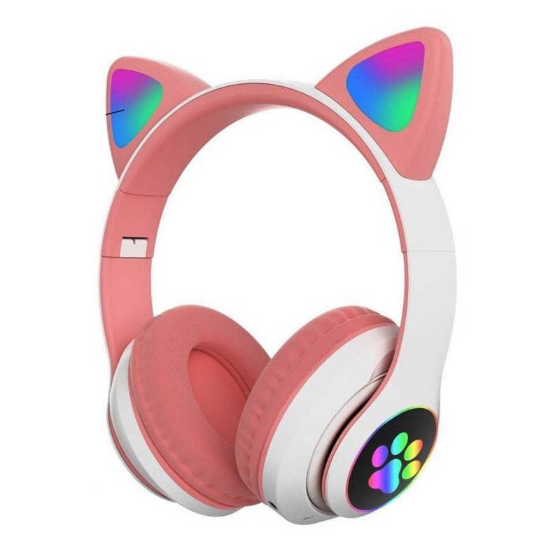 Audifono Bluetooth Gato Con Microfono Rosado IMPORTADO falabella