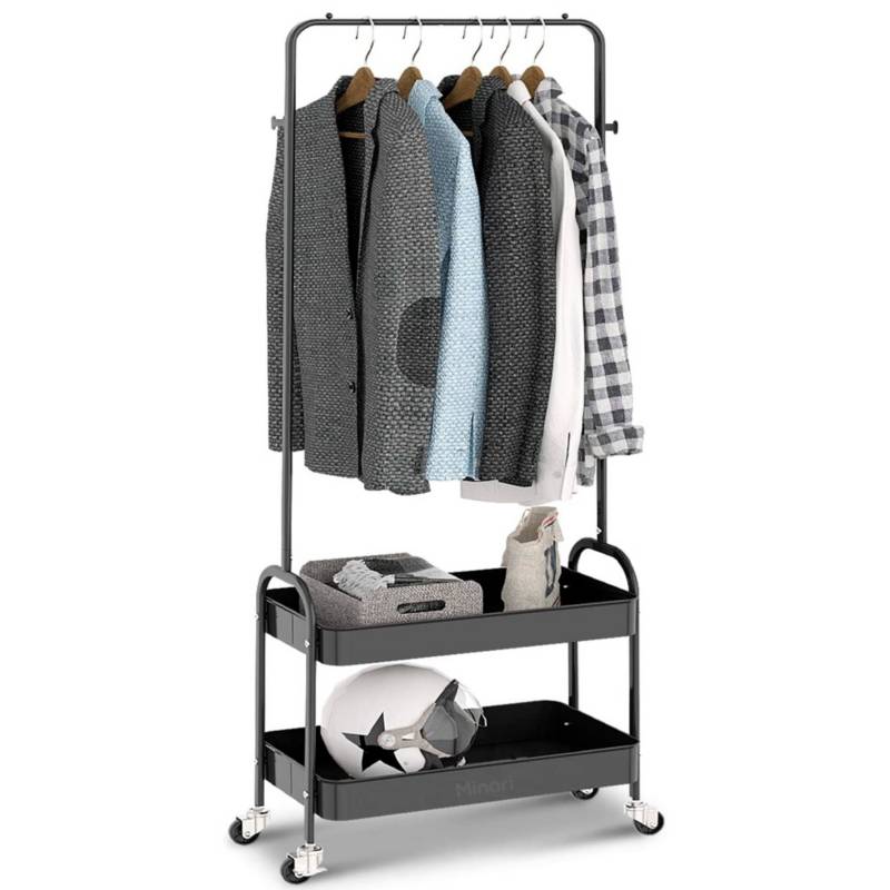 Estante Organizador de Ropa Triangular Dormitorio - Negro