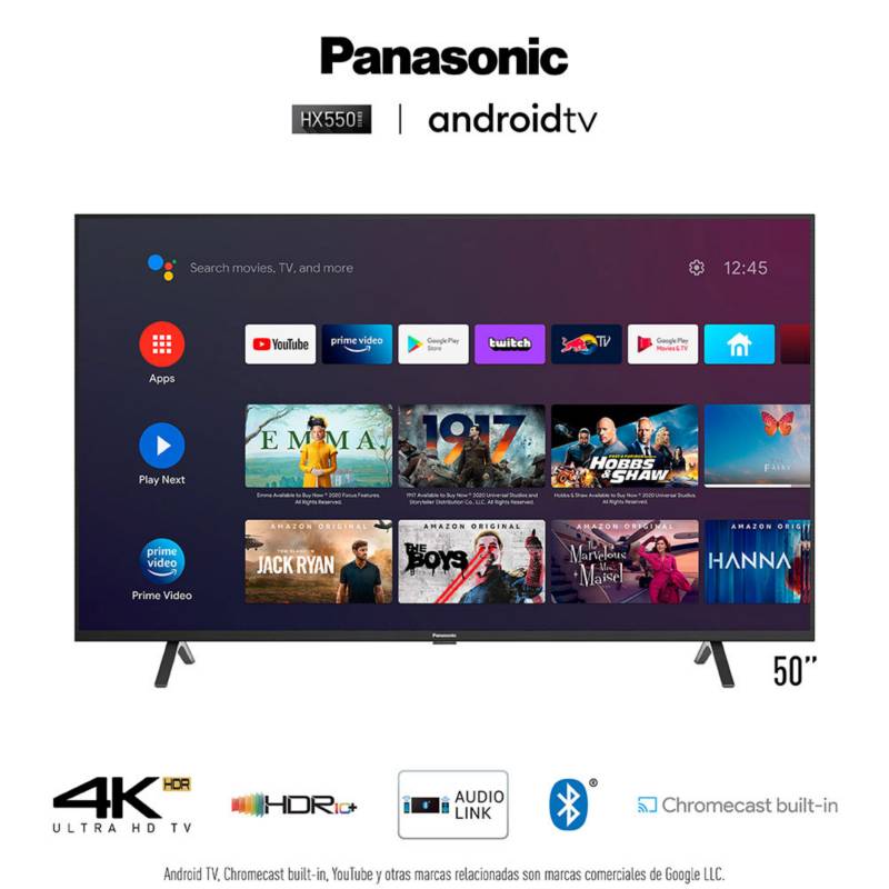 PANASONIC - Televisor Panasonic 50 Led 4k Uhd Android Tv TC-50HX550P