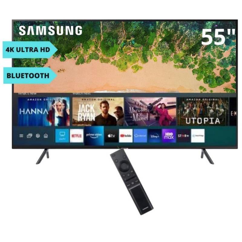 SAMSUNG - Televisor Samsung LED Smart TV 55 Crystal Ultra HD 4K UN55AU7000GXPE