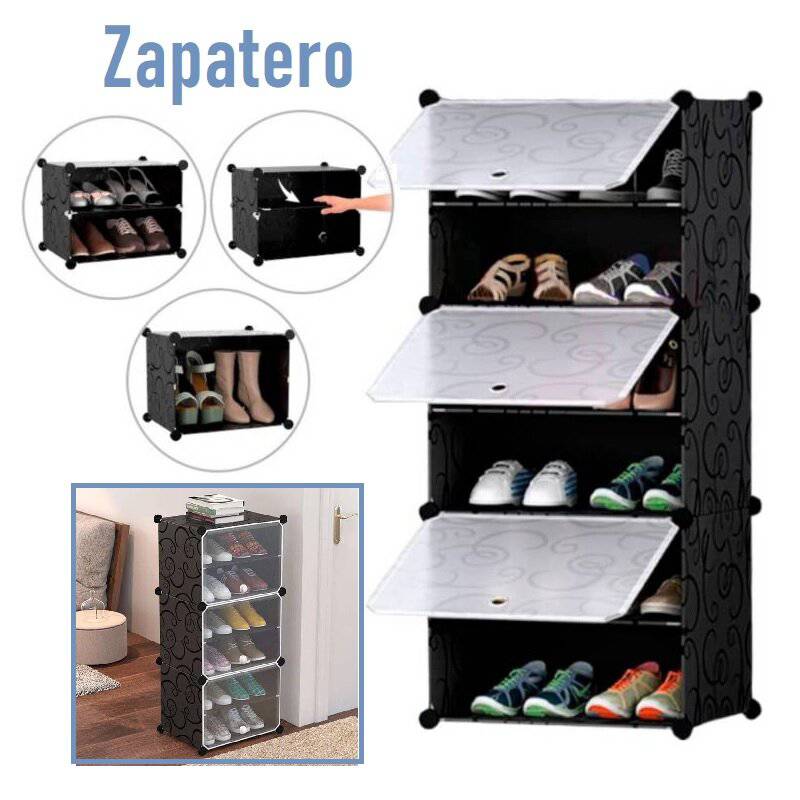 Zapatero para Closet 6 niveles Negro GENERICO