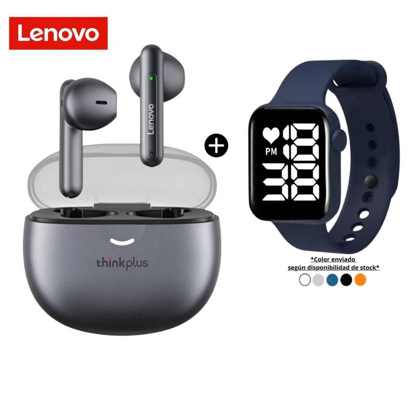 LENOVO - Audifonos Bluetooth Lenovo LP1 Pro LED WATCH DIGITAL REGALO