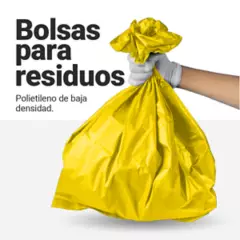 GENERICO - Bolsas amarillas para basura 35 L, 2 micras, 100 uds