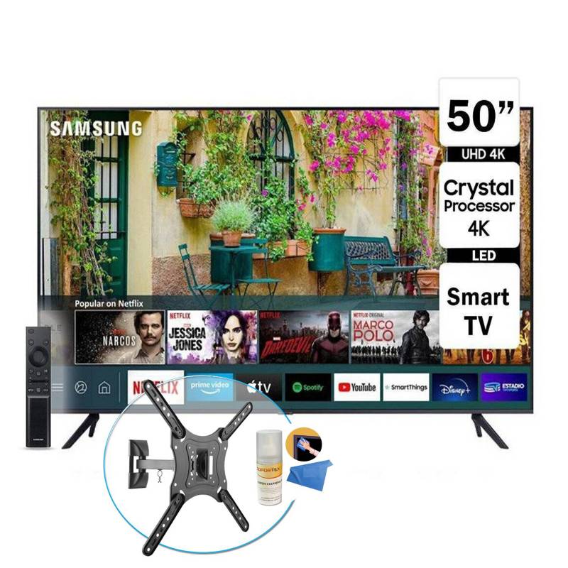 SAMSUNG - Televisor LED 50 Smart TV 4K UHD 50AU7090 Rack