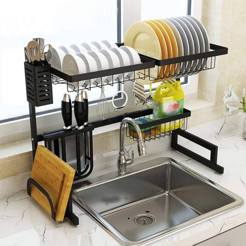 Escurridor de Platos sobre Fregadero Estante de Cocina Moderno 85cm SASHIJA