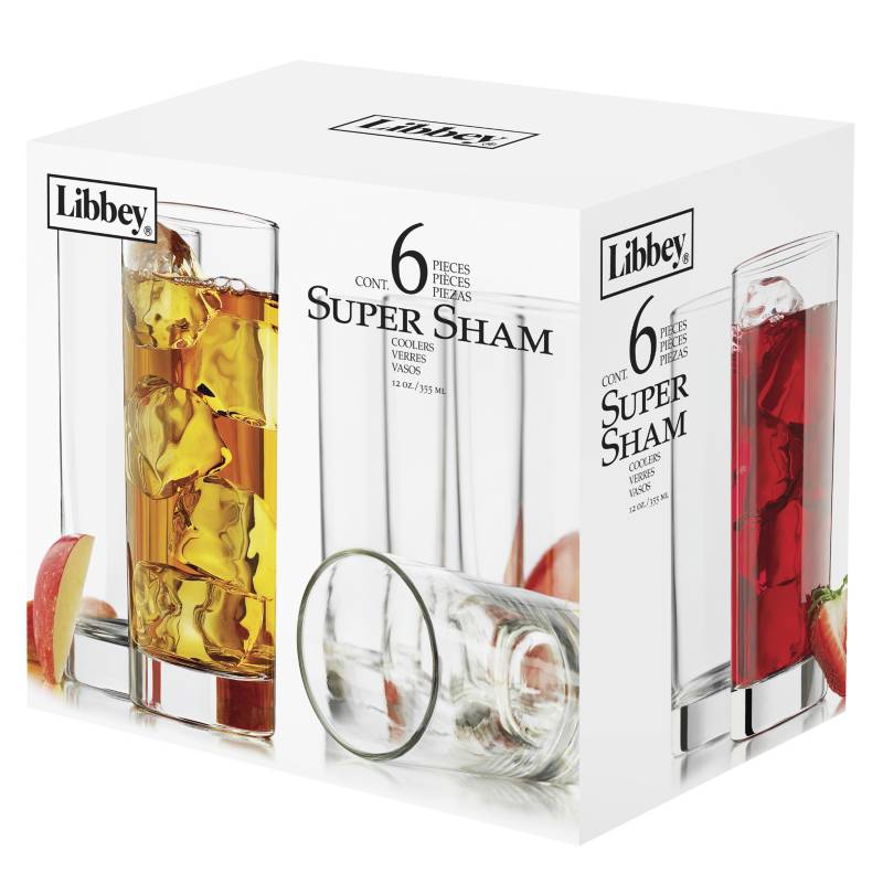 LIBBEY - Set Vasos Bebidas Super Sham 355 ml x 6
