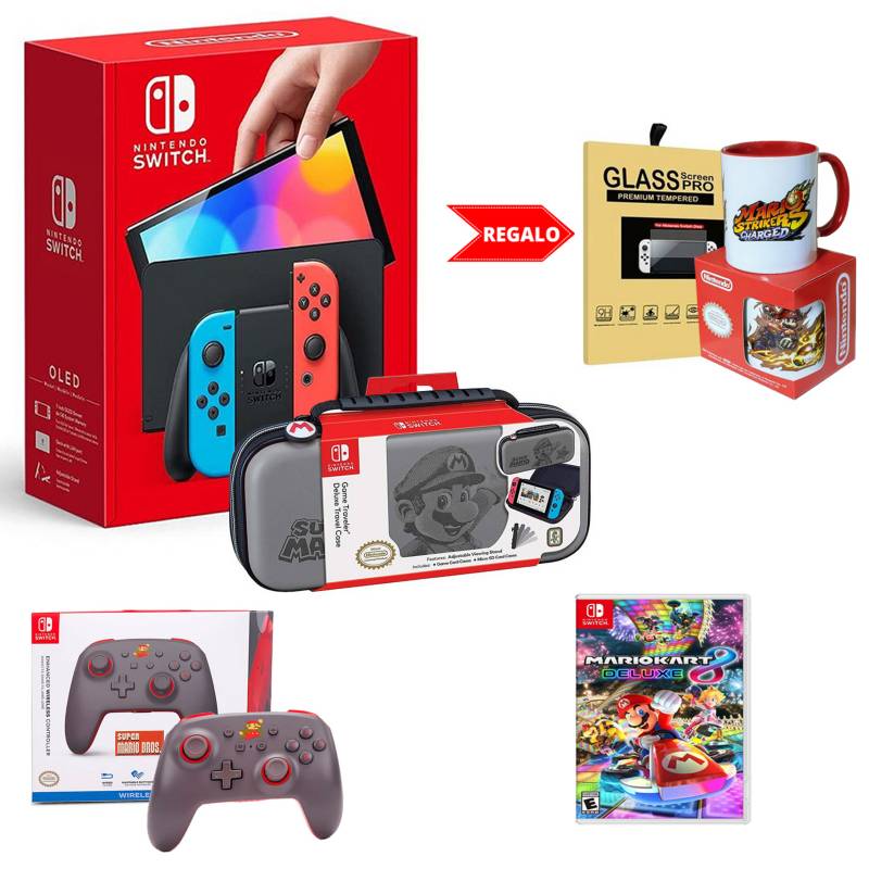 Consola Nintendo Switch + Mando Pro Control + Juego Mario Kart