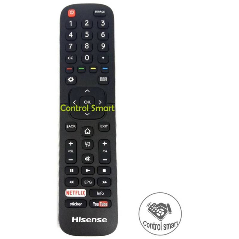 HISENSE - Control remoto hisense para smart tv