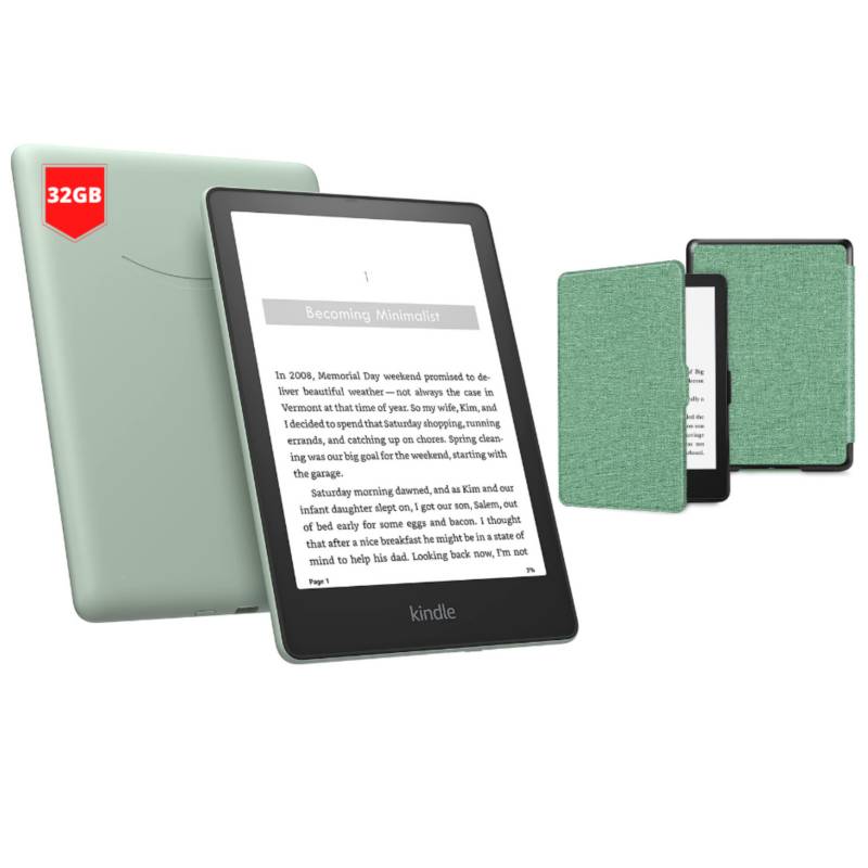 AMAZON - Kindle Paperwhite Signature Edition 32GB 11th Verde  Funda Sage