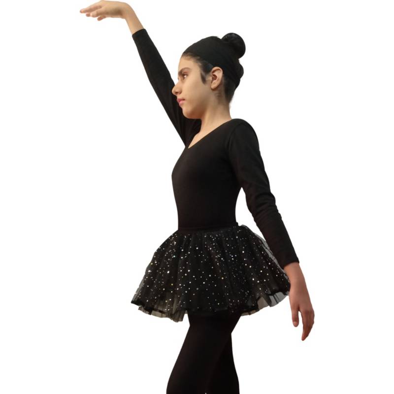 GENERICO Falda De Ballet Para Niña - Negro - Negro