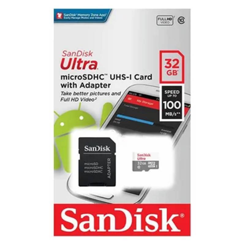 SANDISK - Memoria MicroSD Sandisk Ultra 32GB