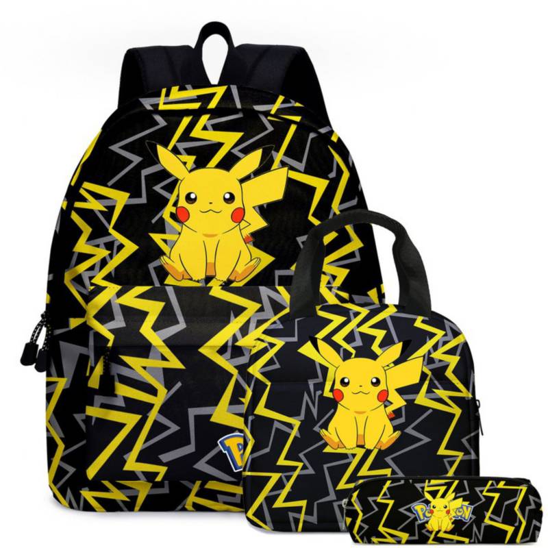 Pokémon pikachu 3pcs mochila escolar caja de almuerzo OEM