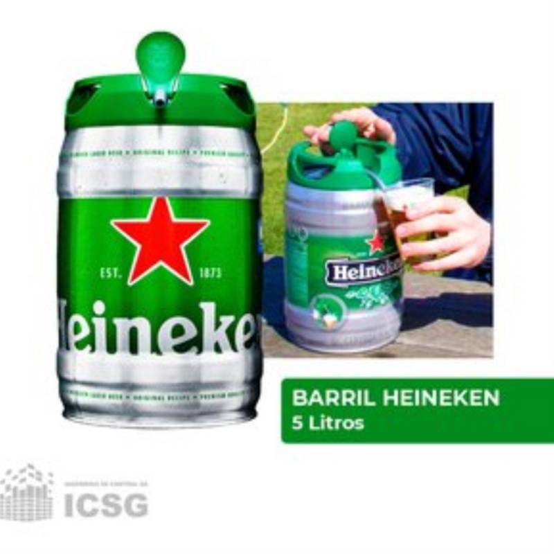 HEINEKEN - Cerveza Heineken Barril 5 Litros