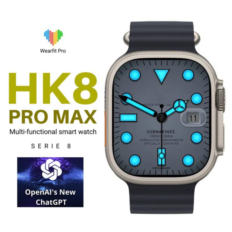 HK9 Ultra 2 AMOLED Reloj Inteligente Hombres HK8 ChatGPT NFC