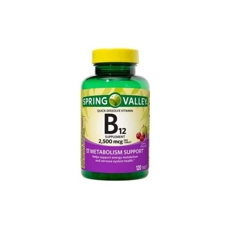 SPRING VALLEY - Vitamina b12 spring valley 2500mcg. 120 tabletas