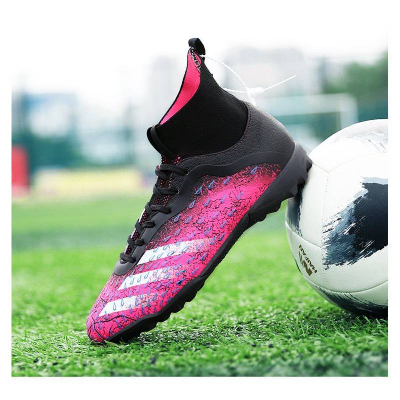 Zapatillas para fútbol hombrede fútbol turf hightoptf para hombre- rosa  roja GENERICO