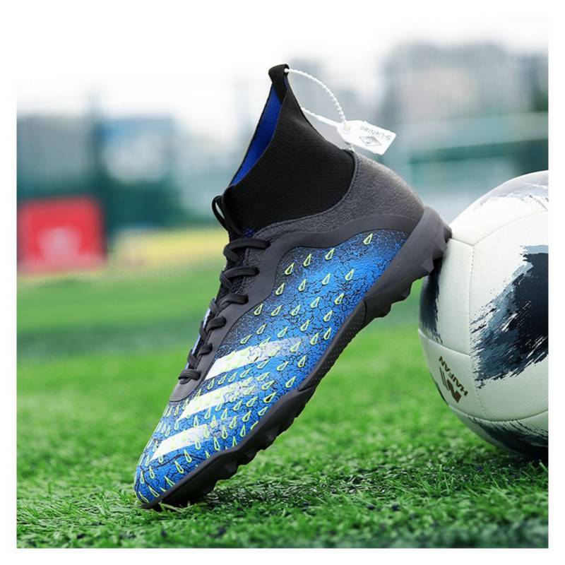 Zapatillas para fútbol hombrede fútbol turf hightoptf para hombre- azul  oscuro GENERICO